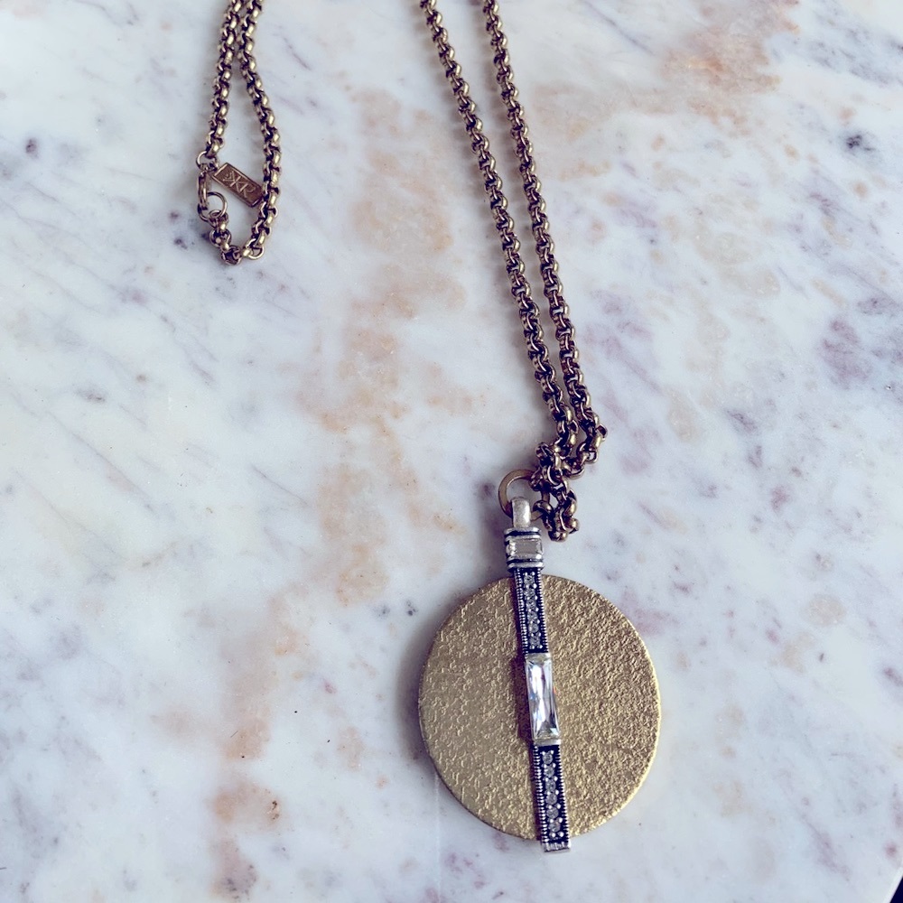 Silpada crystal token necklace